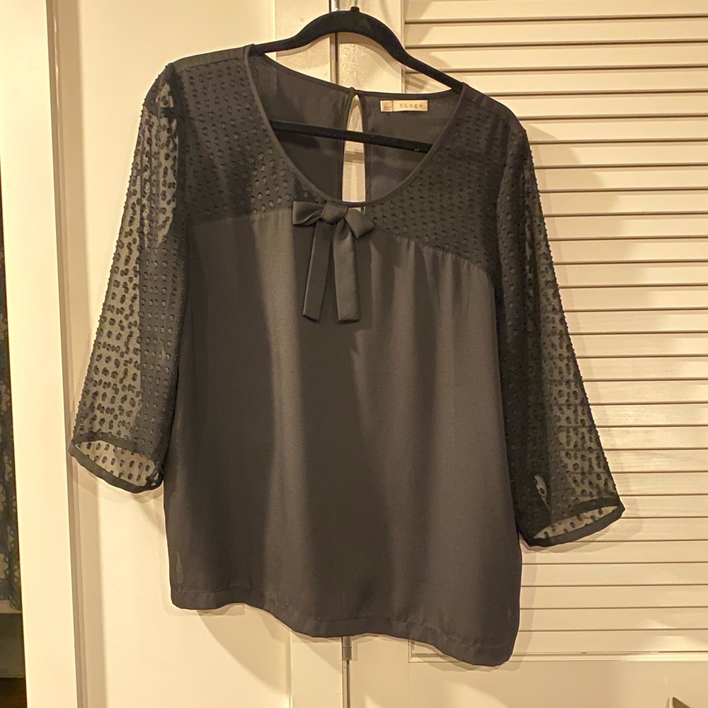 blouse with tie detail